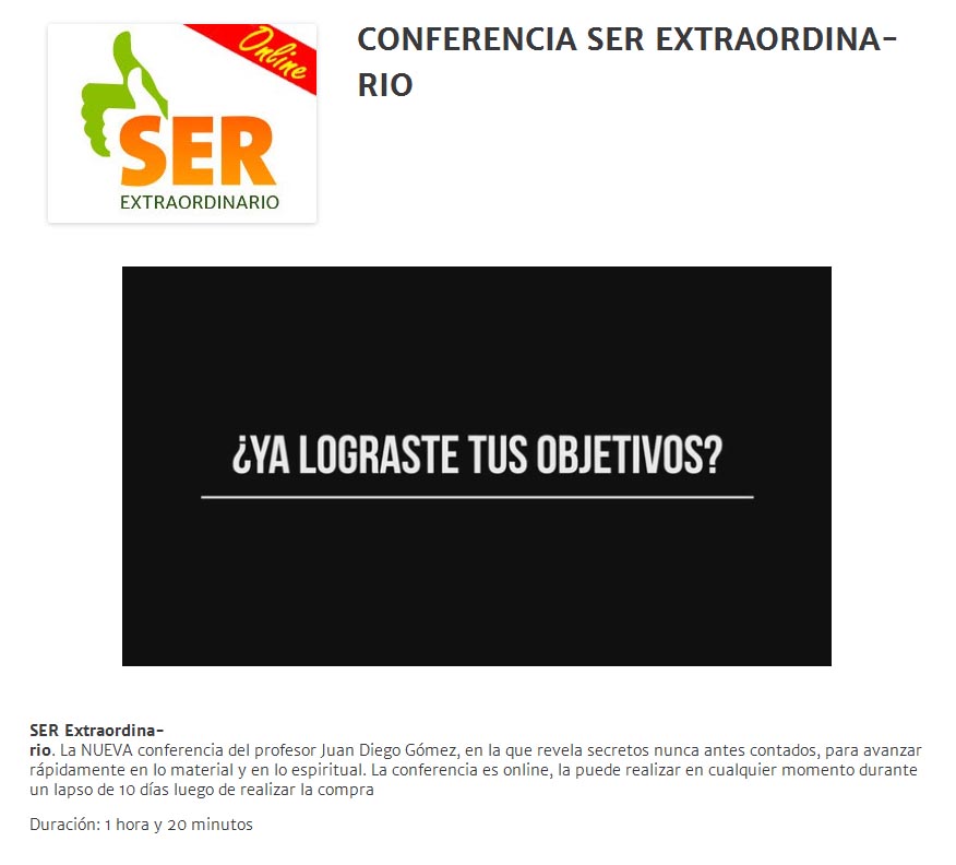 Conferencia Ser Extraordinario - Juan Gómez