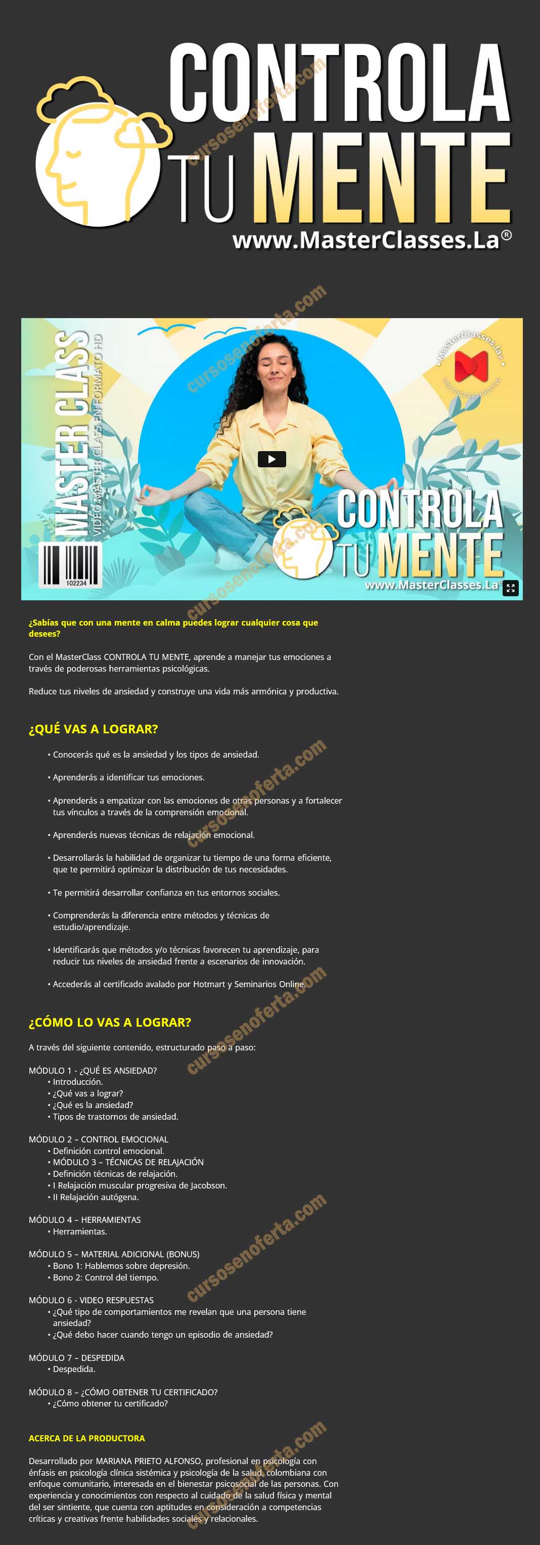 Controla tu mente - mariana prieto