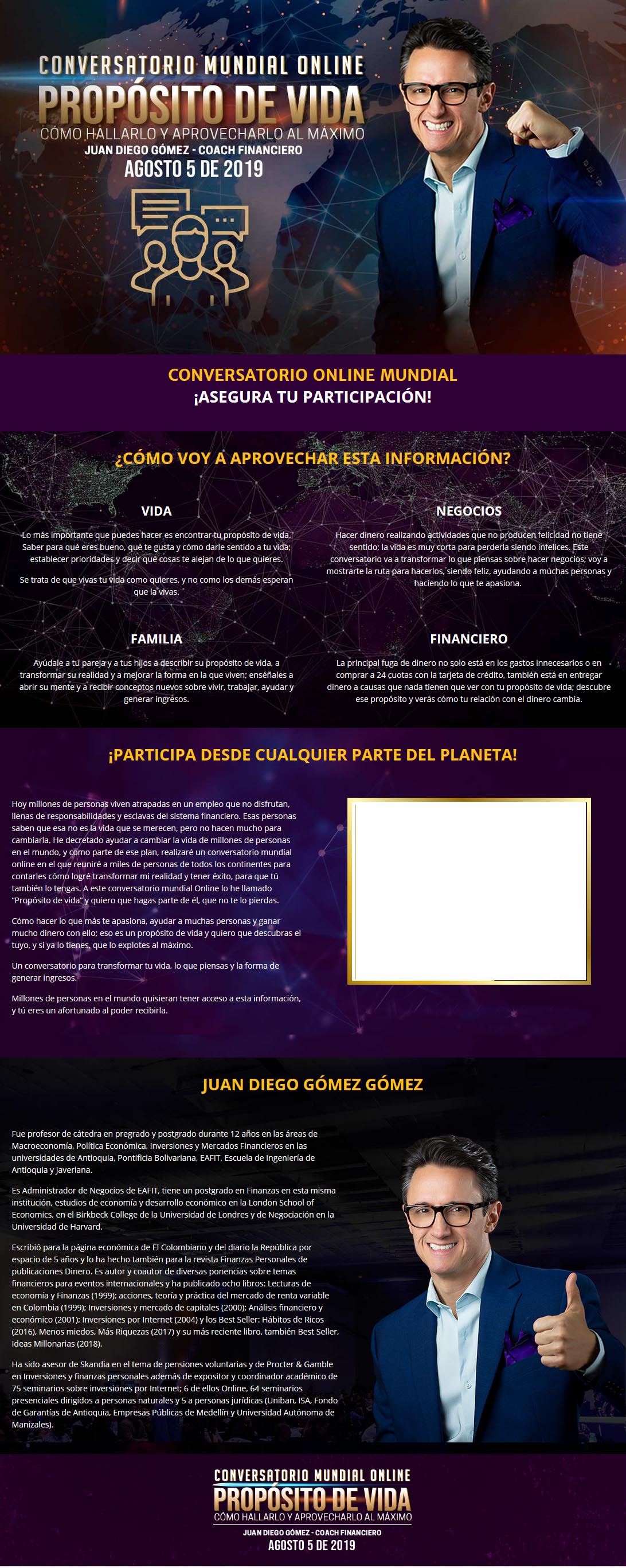 Conversatorio Mundial Online Propósito de Vida