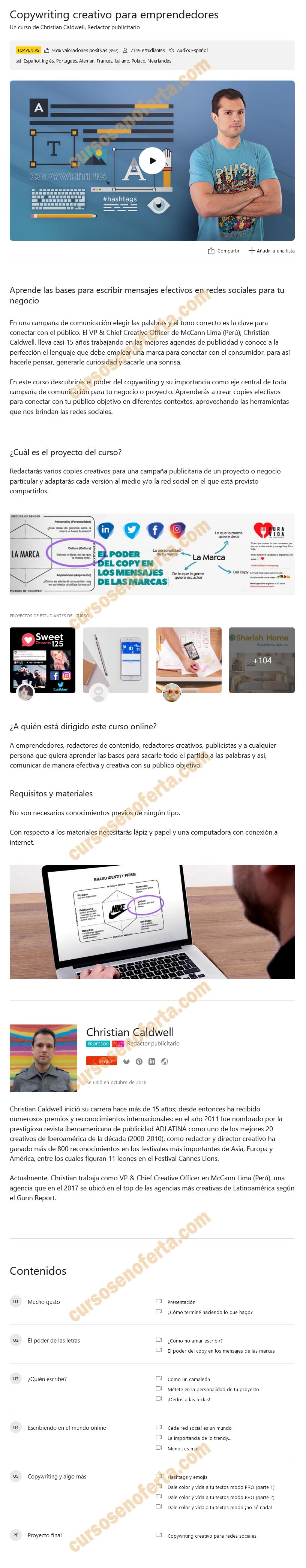 Copywriting creativo para emprendedores - Christian Caldwell