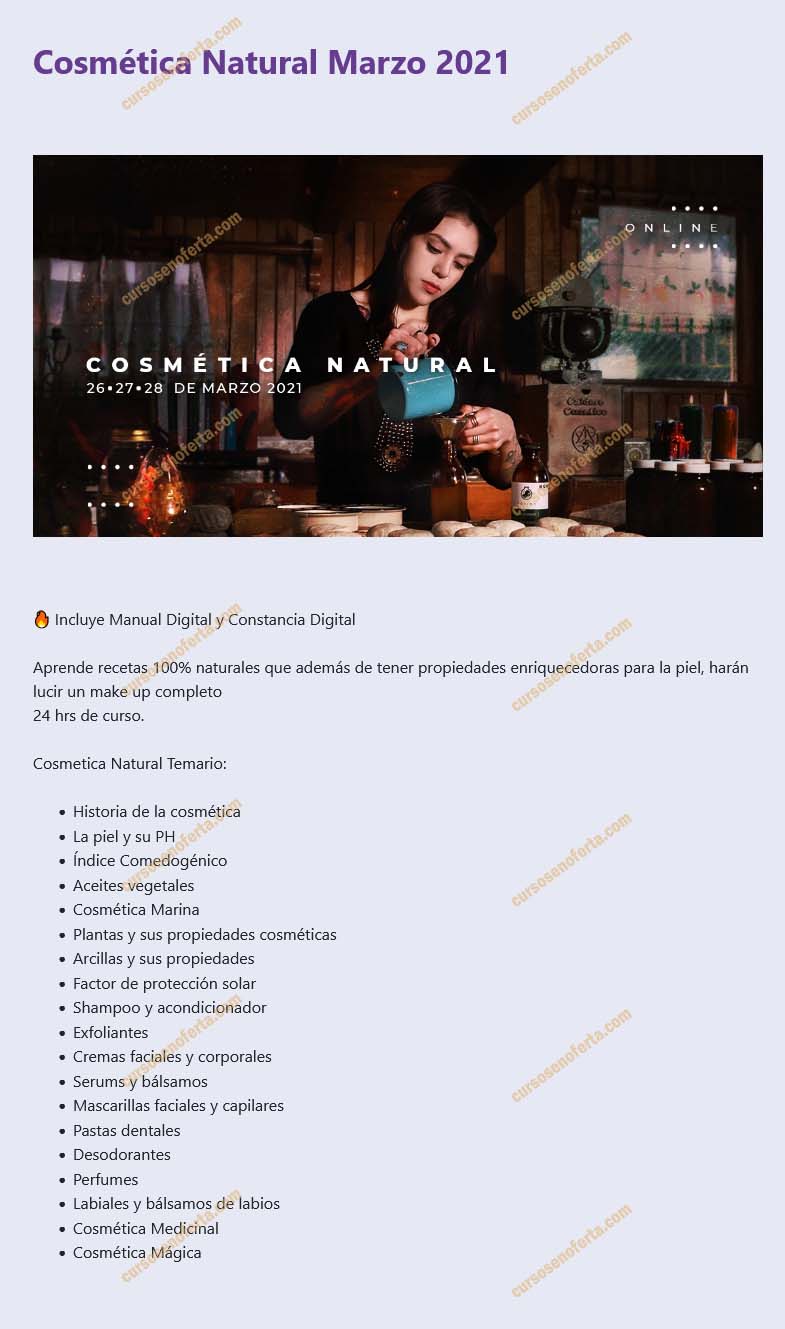Cosmética natural miranda guzman