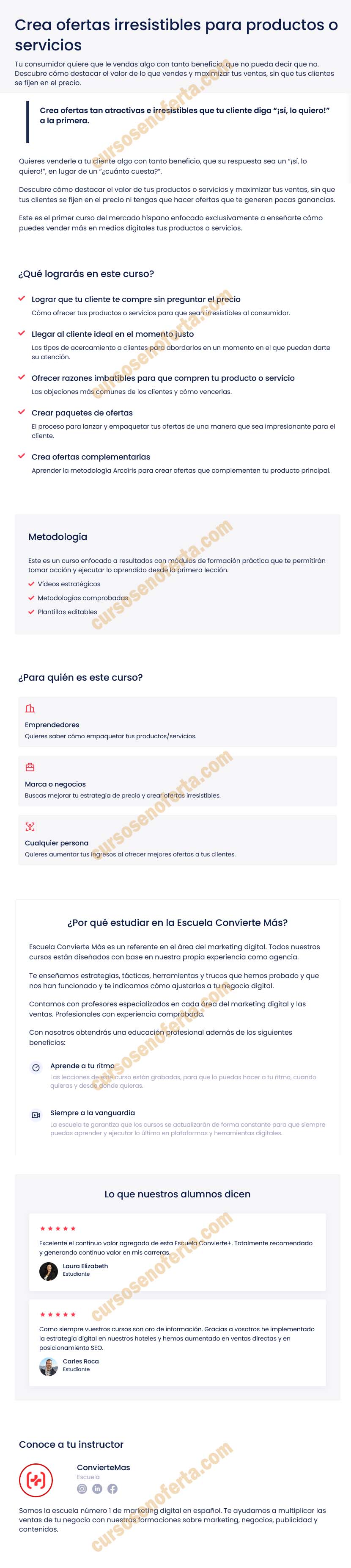 Crea ofertas irresistibles para ofertas y servicios
