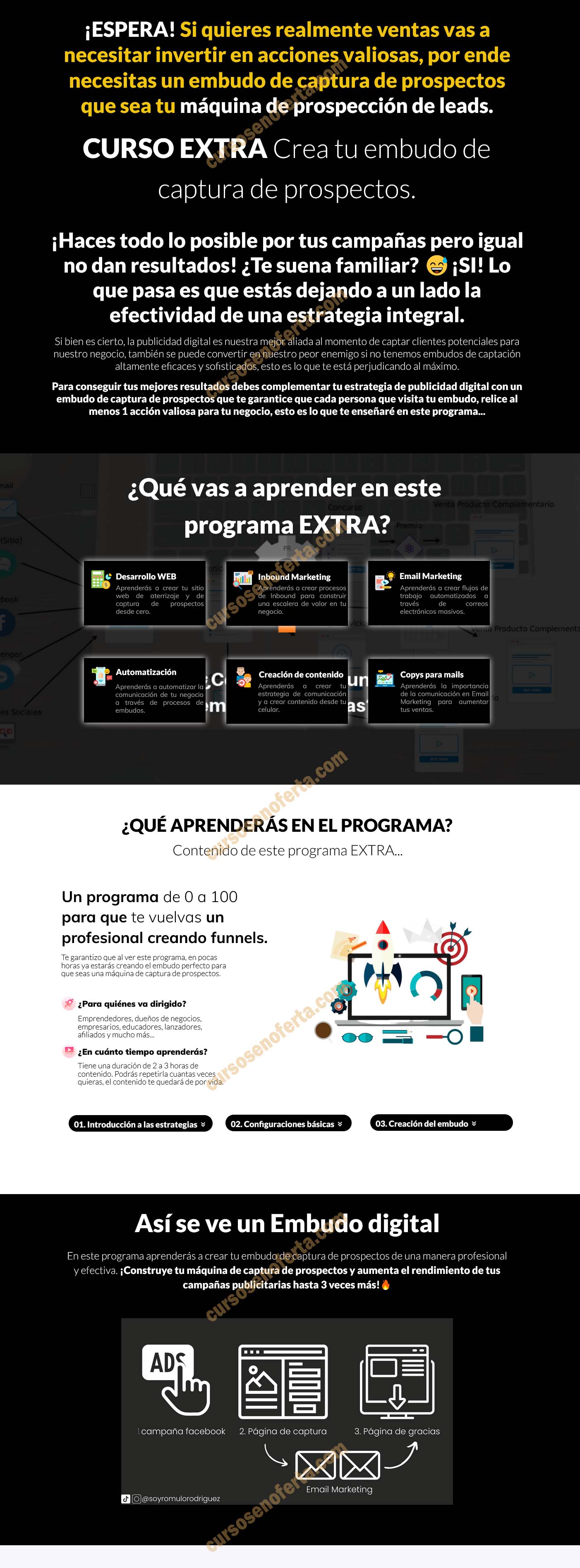 Crea tu embudo de captura de prospectos