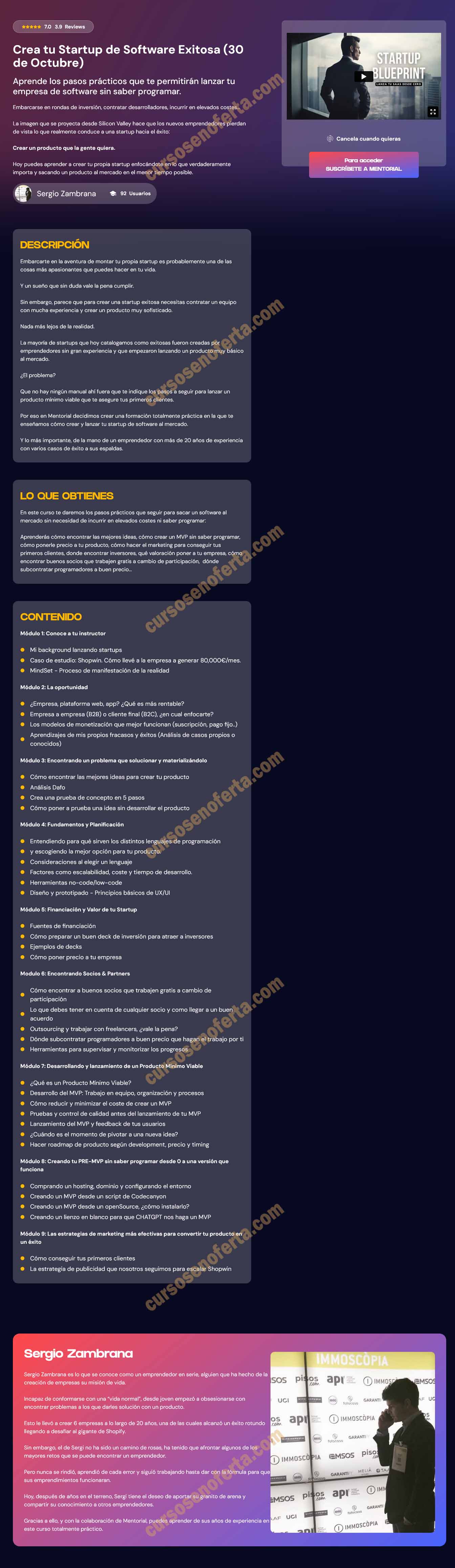 Crea tu Startup exitosa - Mentorial