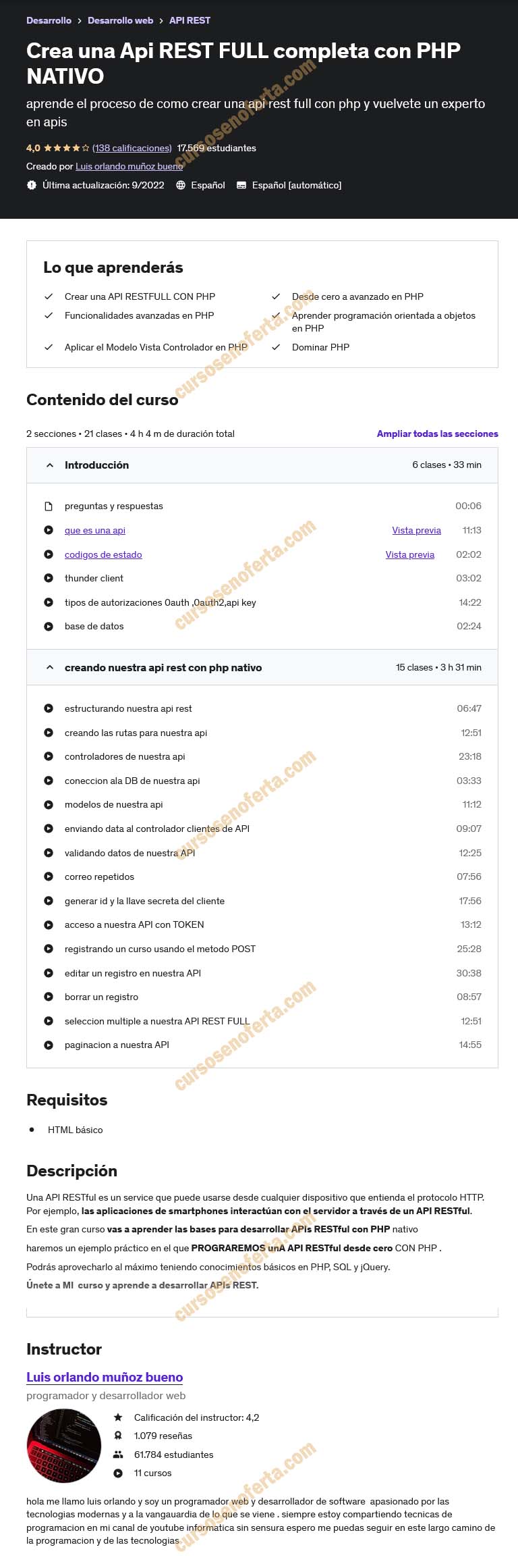 Crea una Api REST FULL completa con PHP NATIVO
