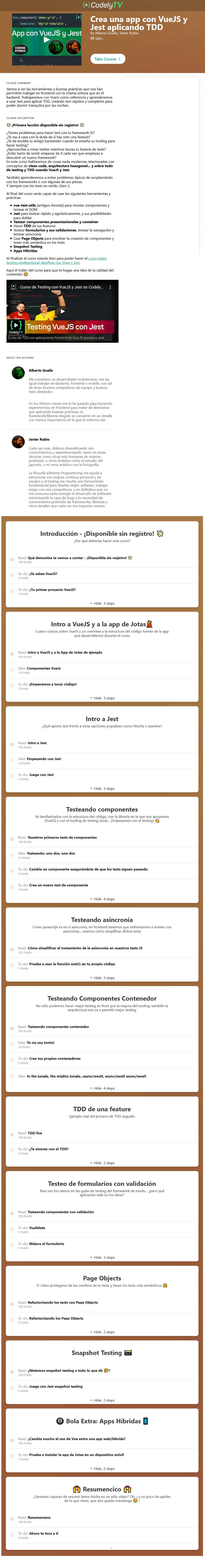 Crea una app con VueJS y Jest aplicando TDD