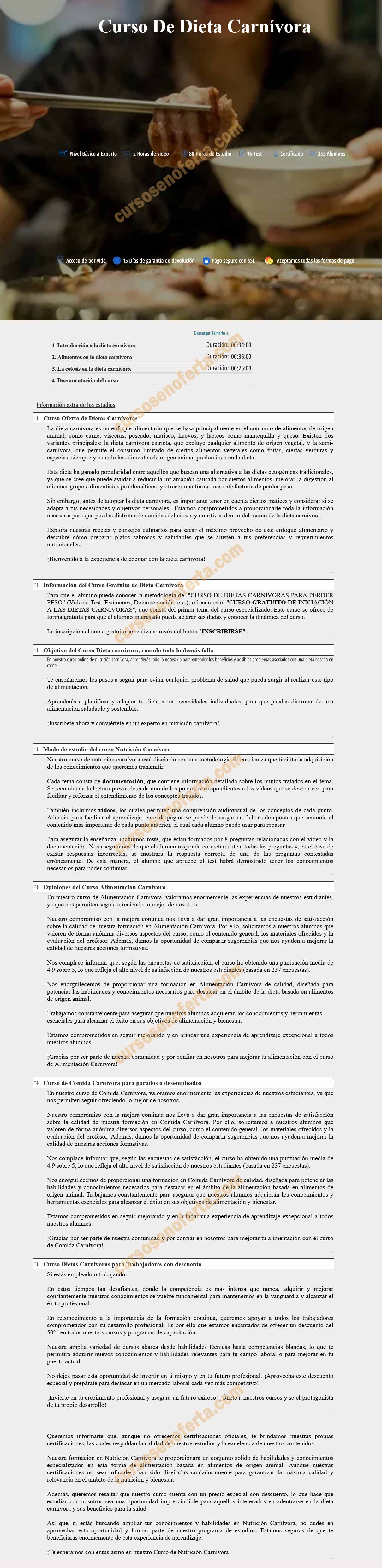 Creación de Dietas Carnívoras - my web studies