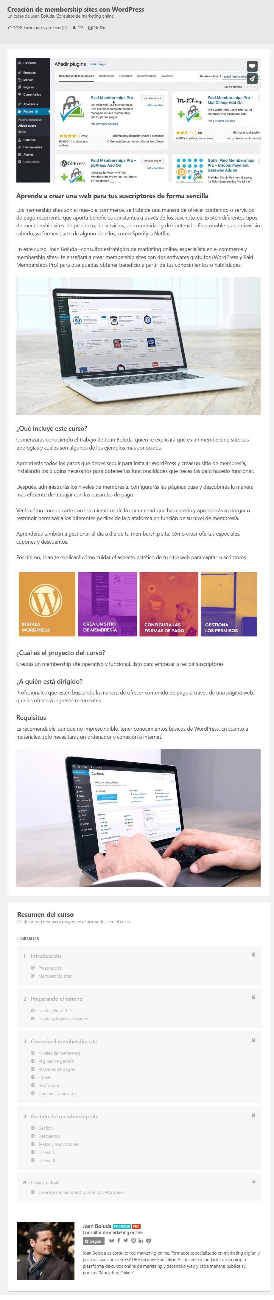 Creación de membership sites con wordpress