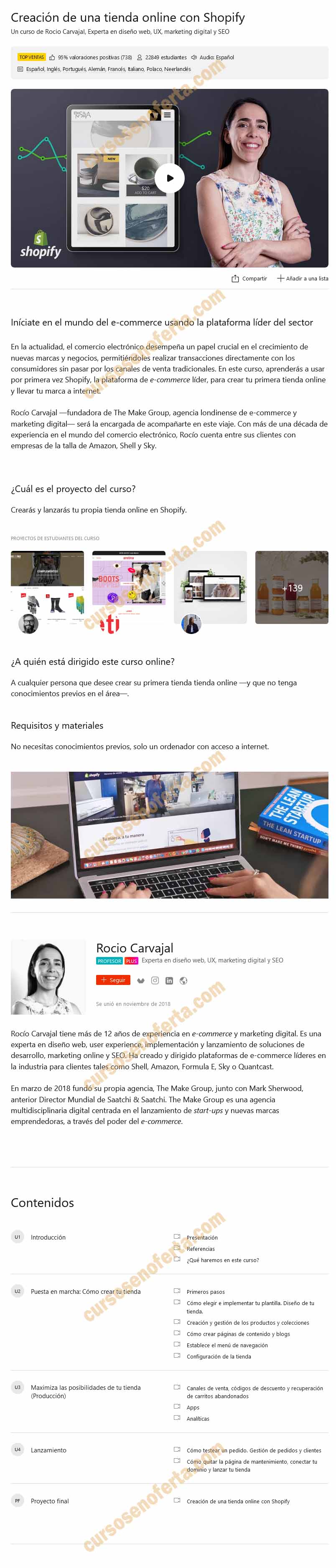 Creación de una tienda online con Shopify - Rocío Carvajal