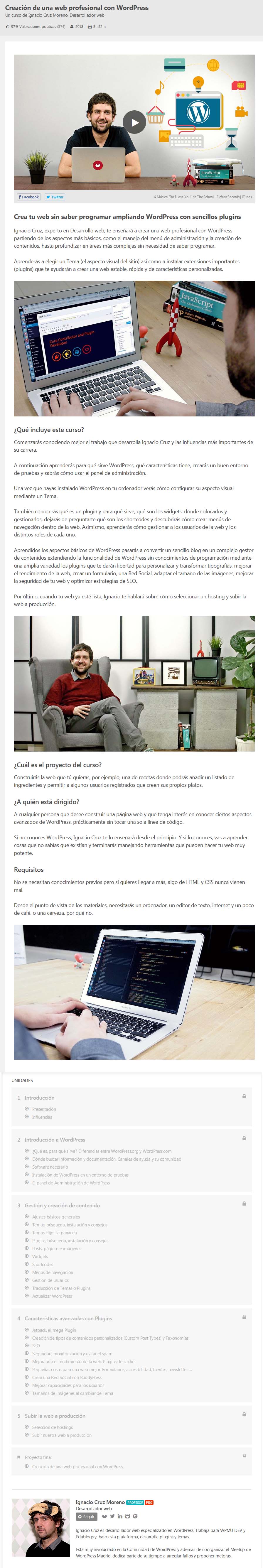 creación de una web profesion con wordpress