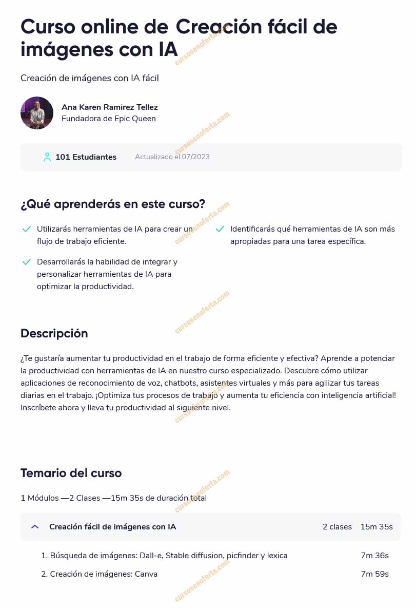 Creación fácil de imágenes con IA - Ana Ramírez