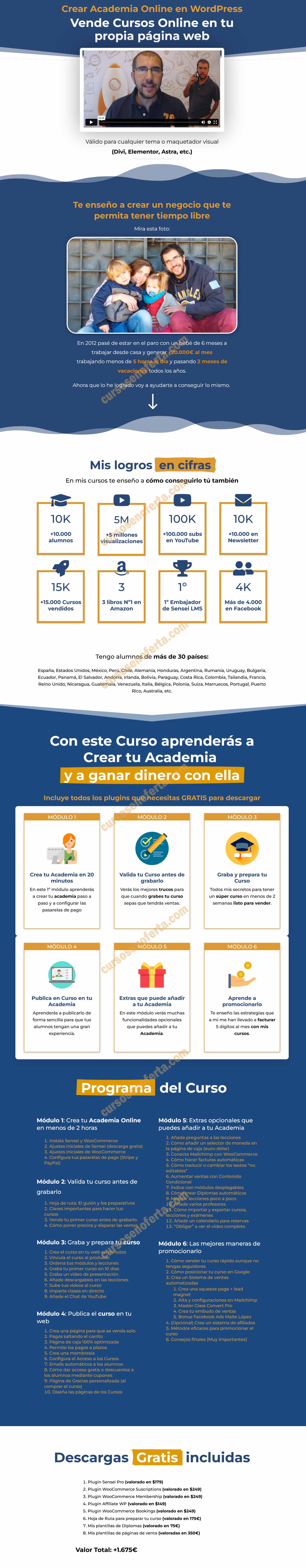 Crear Academia Online en WordPress - gonzalo de la campa