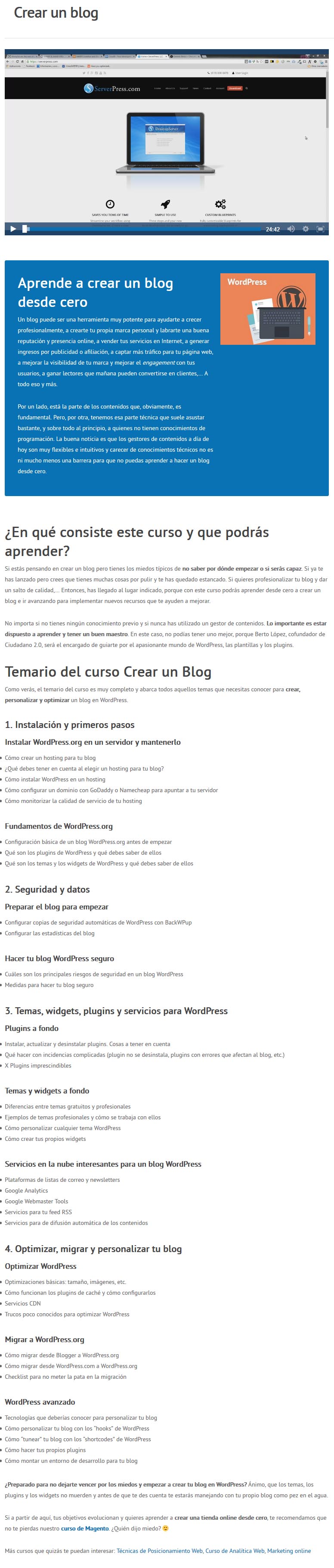 Crear un Blog