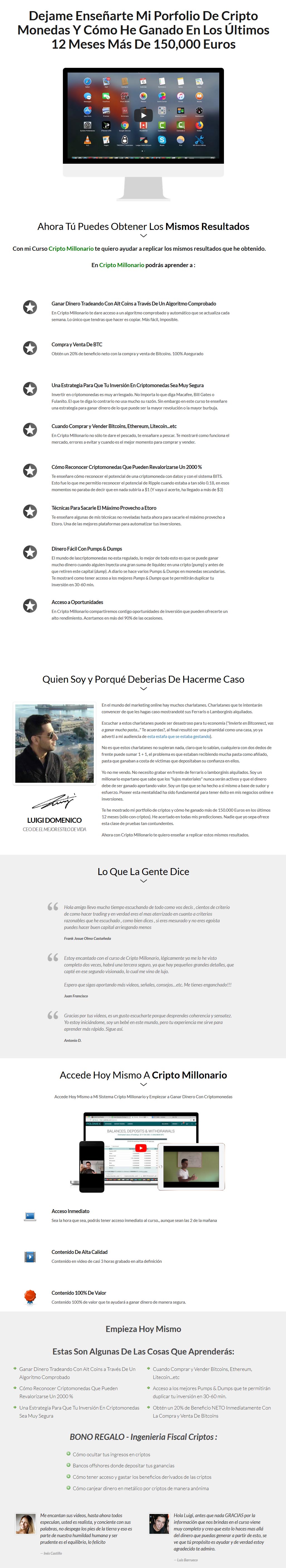 Cripto Millonario - Luigi Domenico