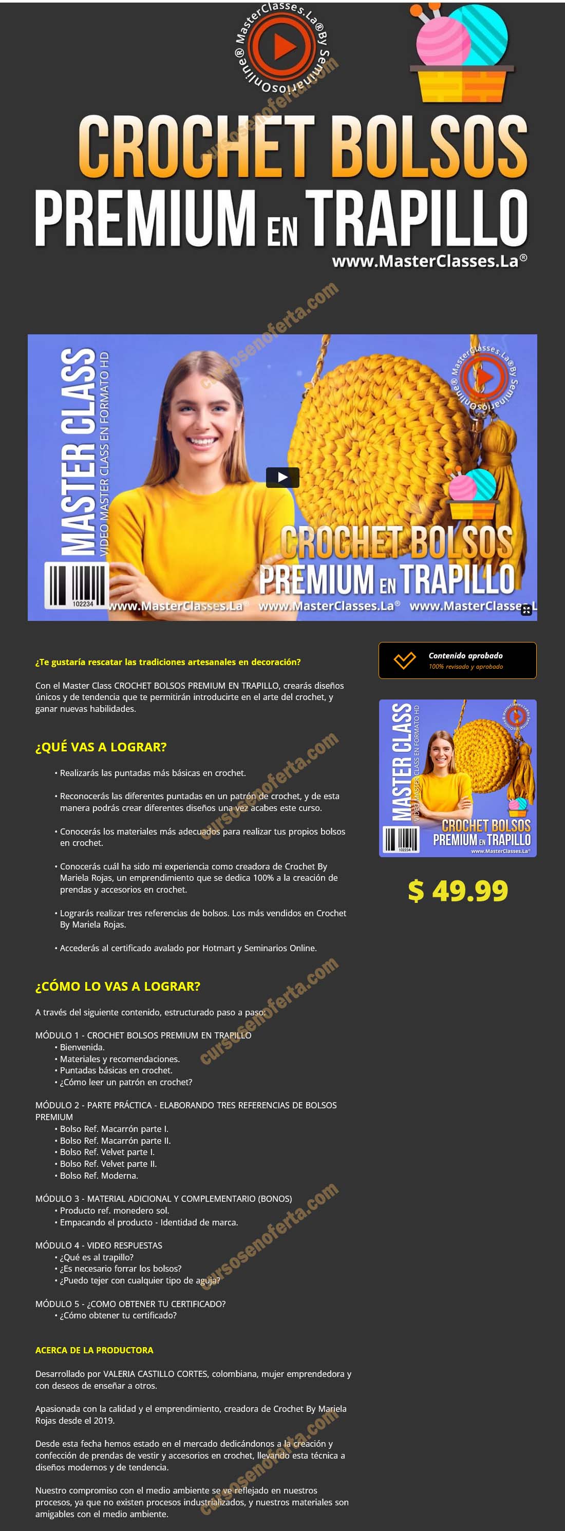 Crochet bolsos premium en trapillo - valeria castillo