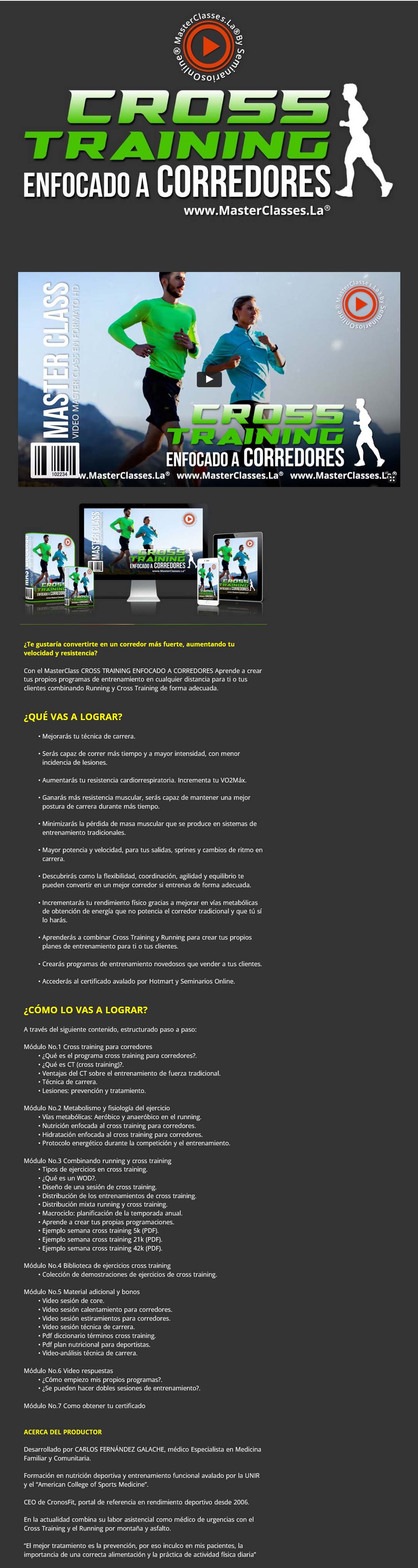 Cross training enfocado a corredores
