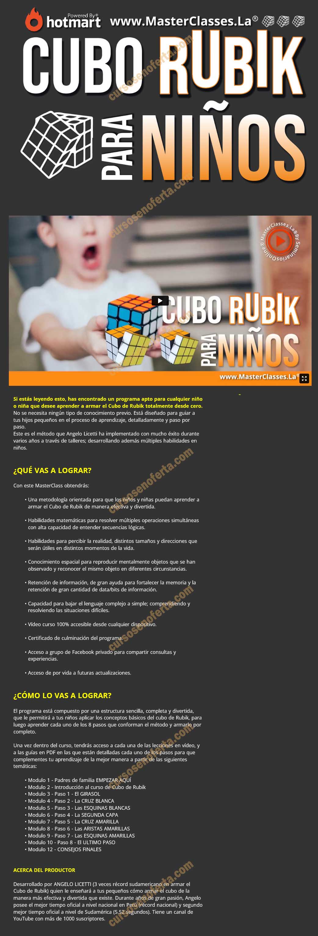 Cubo rubik para niños