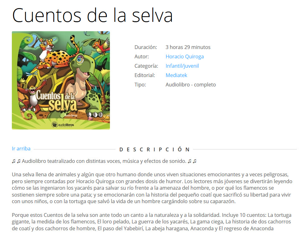 Cuentos de la selva - horacio quiroga