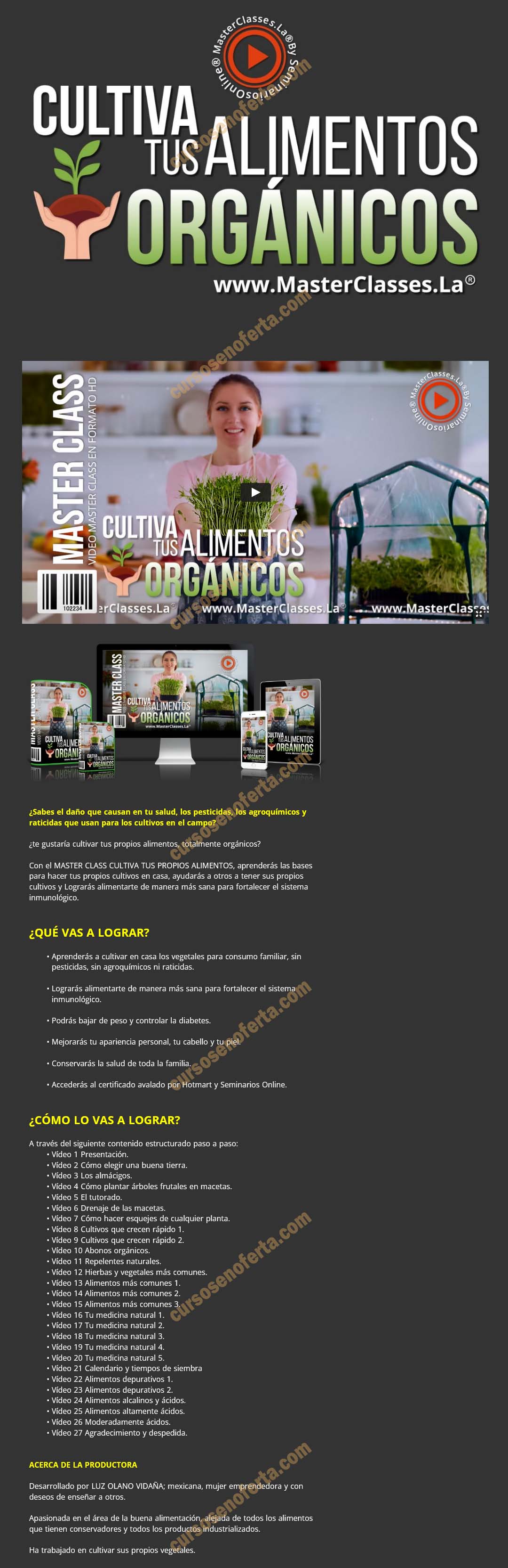 Cultiva tus alimentos orgánicos