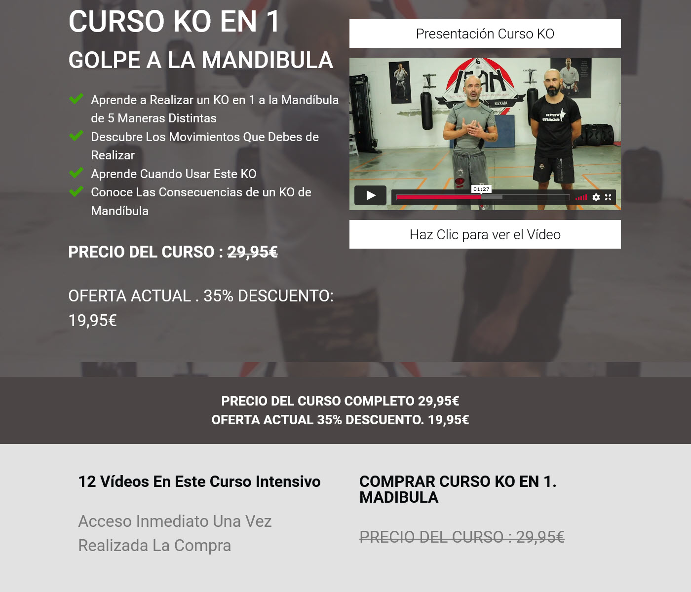 Curso KO en 1 golpe a la mandíbula