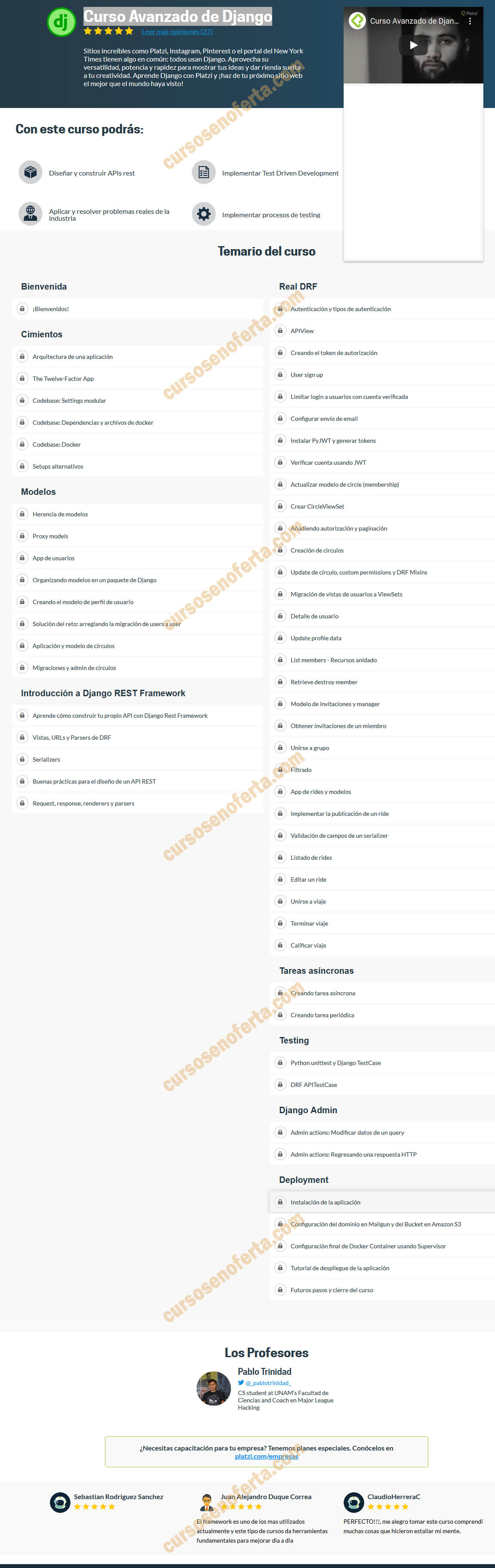 Curso Avanzado de Django