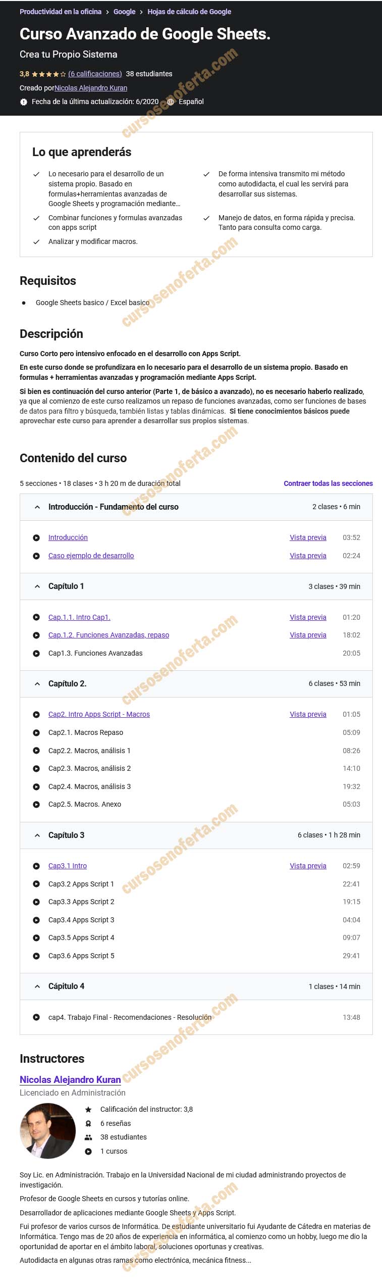 Curso Avanzado de Google Sheets