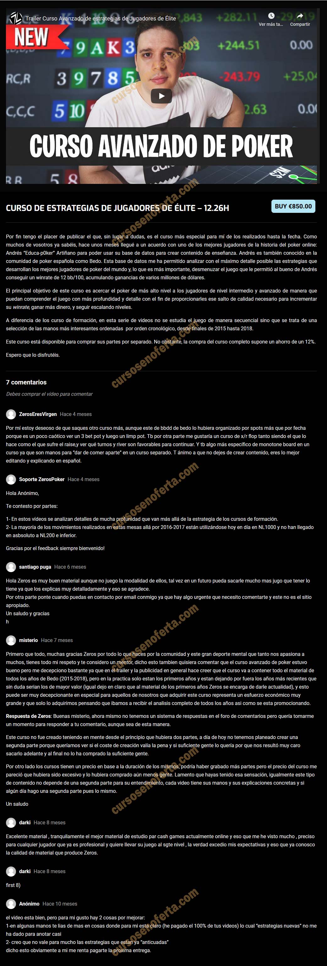 Curso Avanzado de Poker - zeros poker