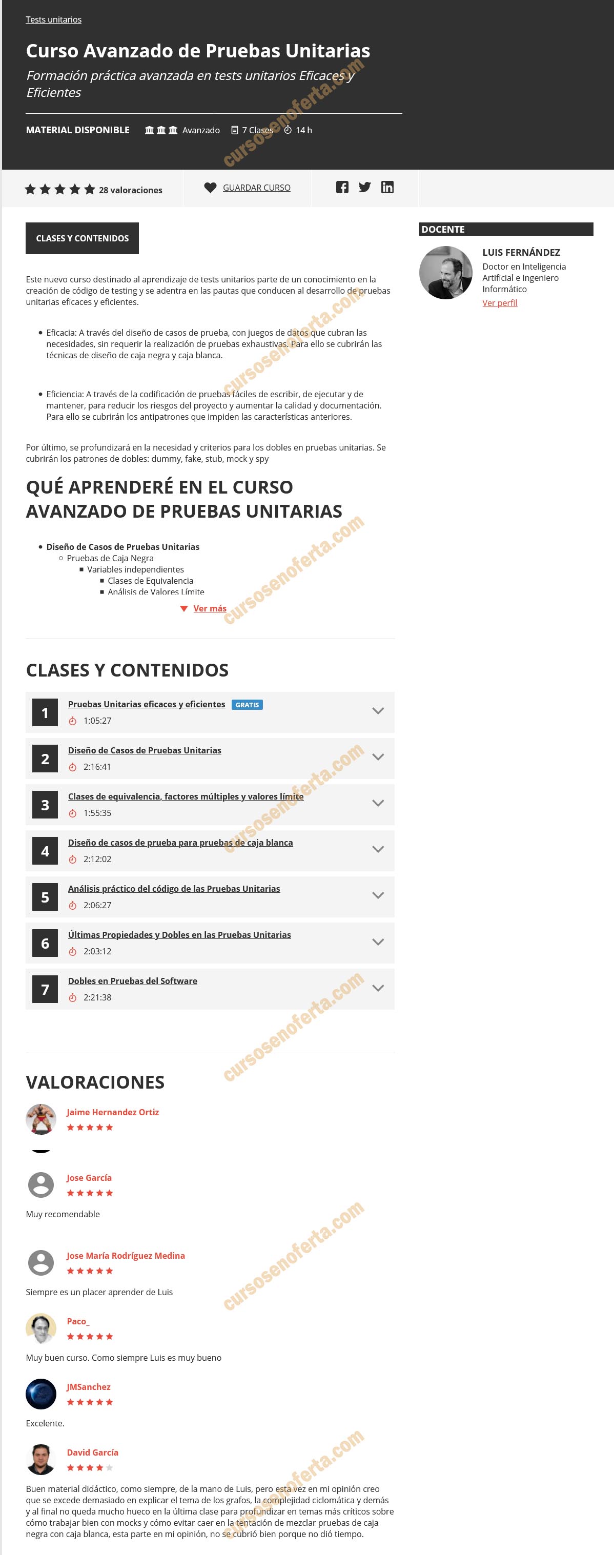 Curso avanzado de pruebas unitarias
