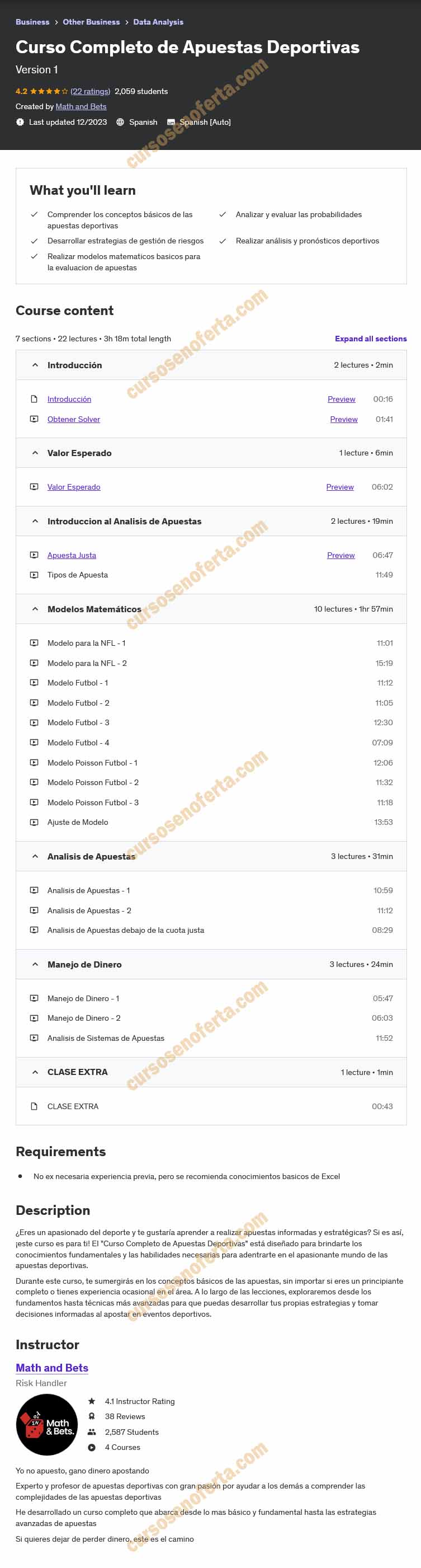 Curso Completo de Apuestas Deportivas - Math and Bets