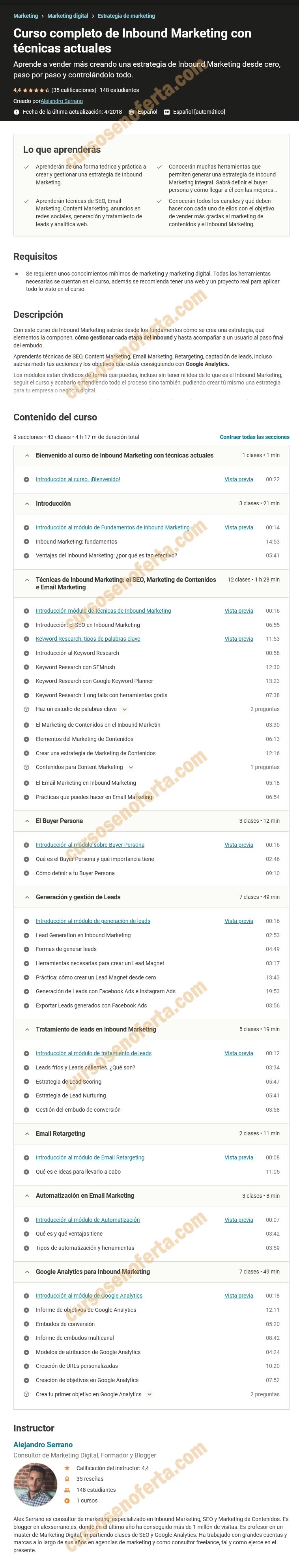 Curso completo de Inbound Marketing con técnicas actuales