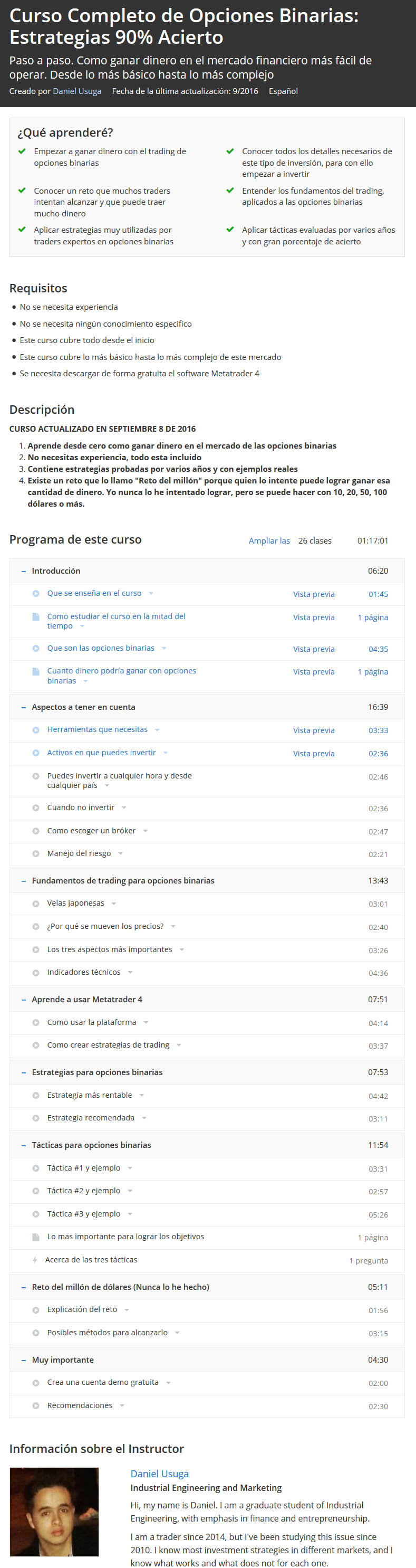 Curso Completo de Opciones Binarias - daniel usuga
