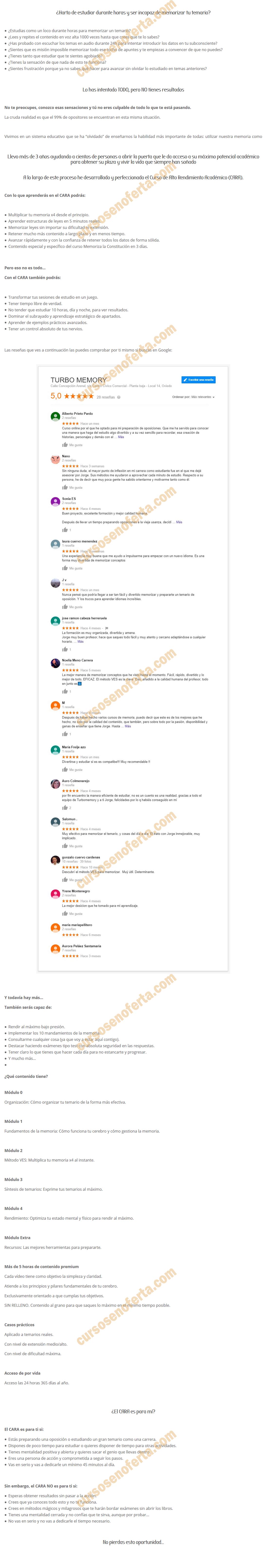 Curso de Alto Rendimiento Académico