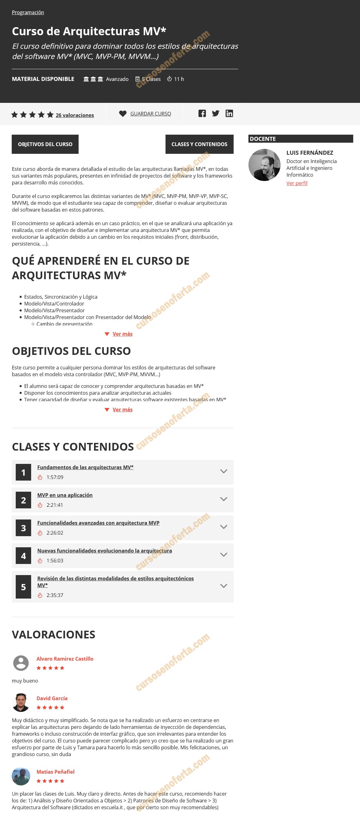 Curso de Arquitecturas MV - luis fernandez