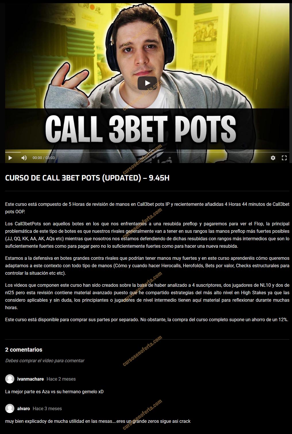 Curso de Call 3Bet Pots