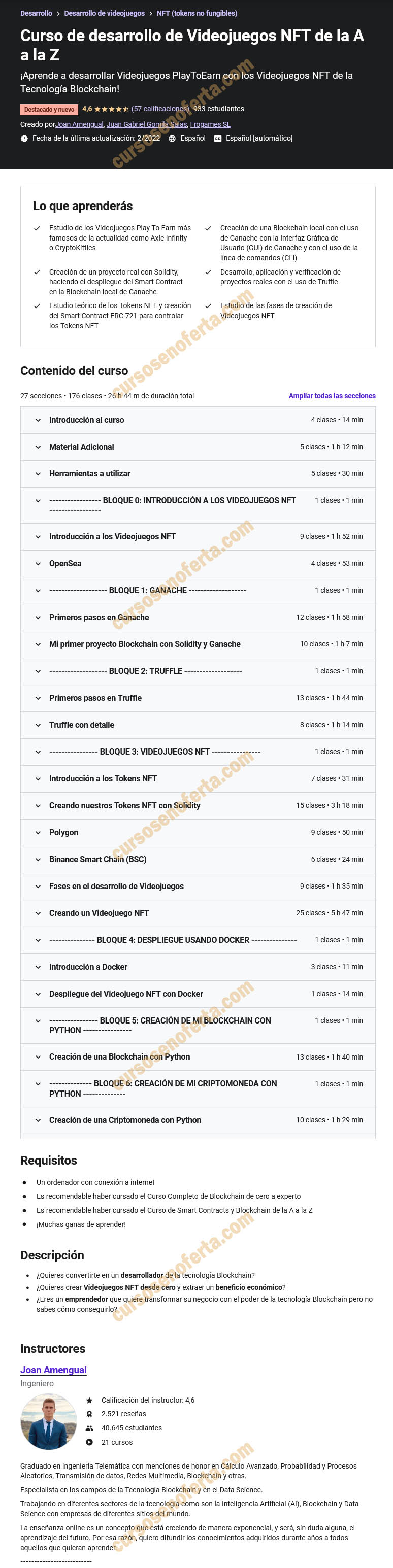 Curso de desarrollo de Videojuegos NFT de la A a la Z