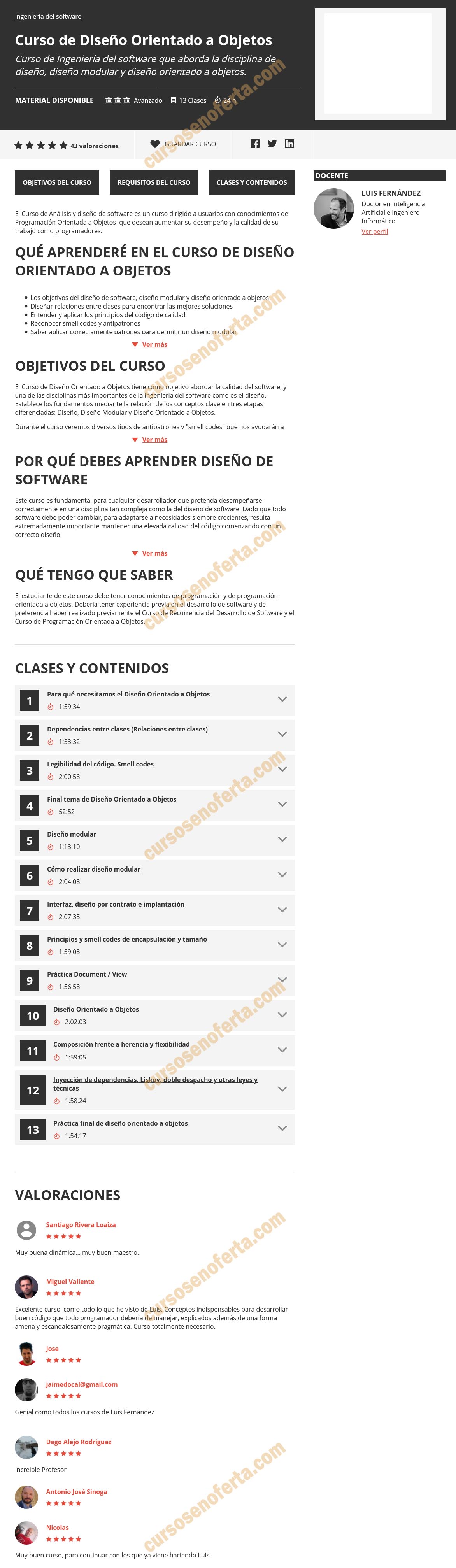 Curso de Diseño Orientado a Objetos