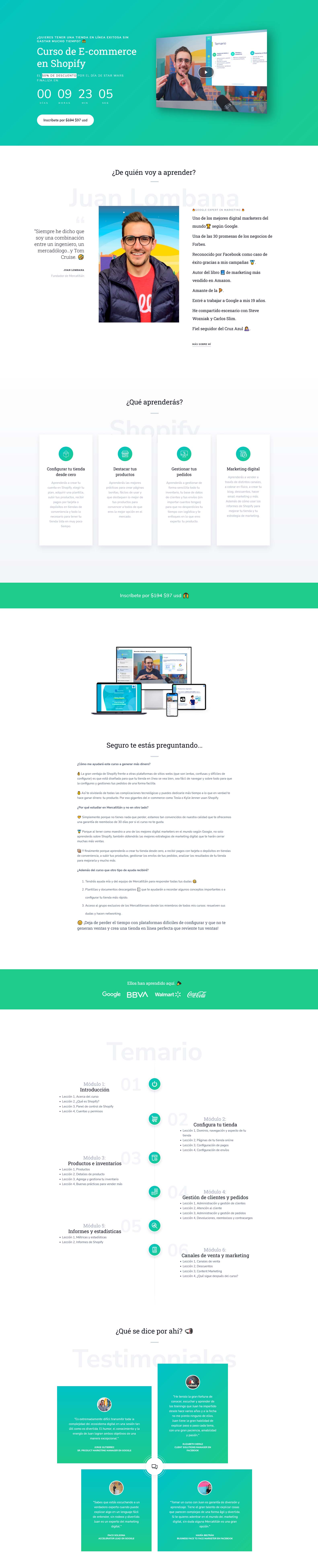 Curso de Ecommerce en Shopify - juan lombana