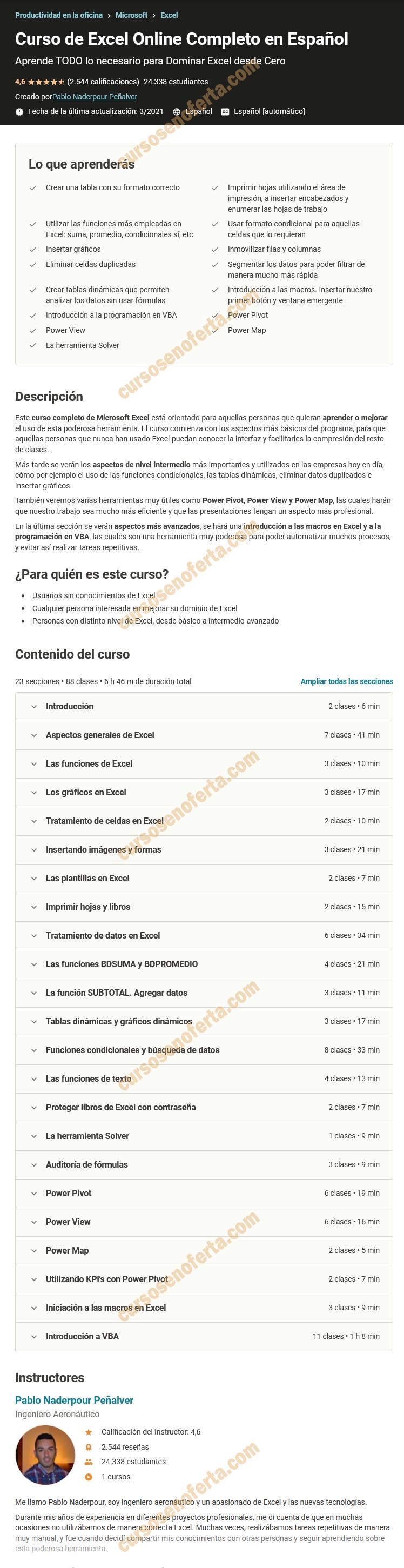 Curso de Excel Online Completo en Español