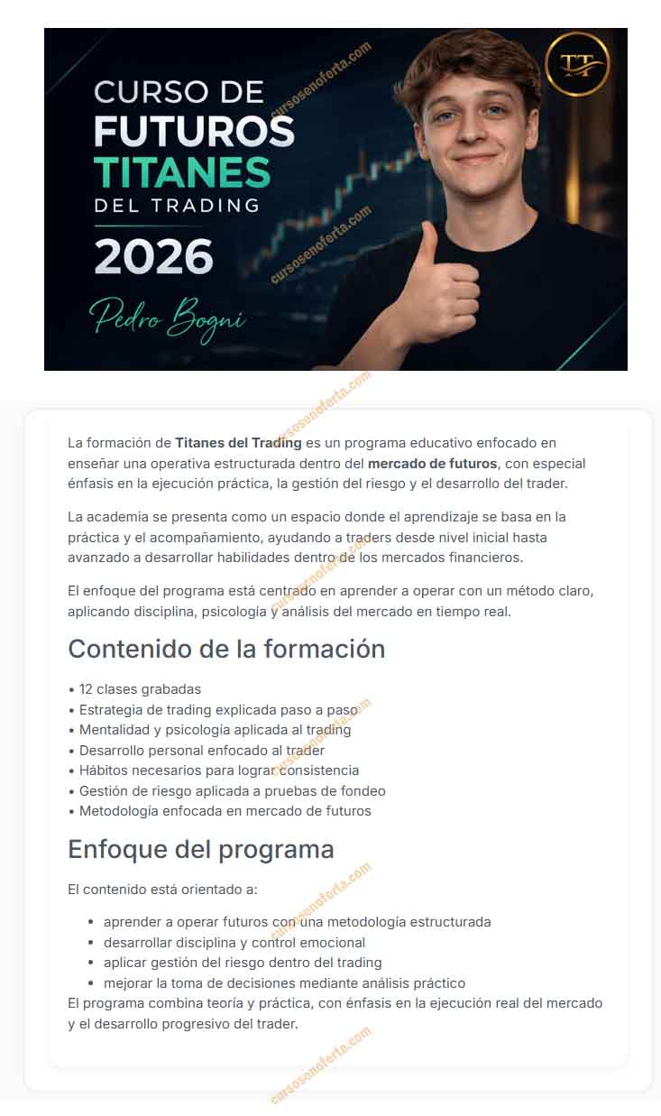 Curso de Futuros Titanes del Trading 2026 - pedro bogni