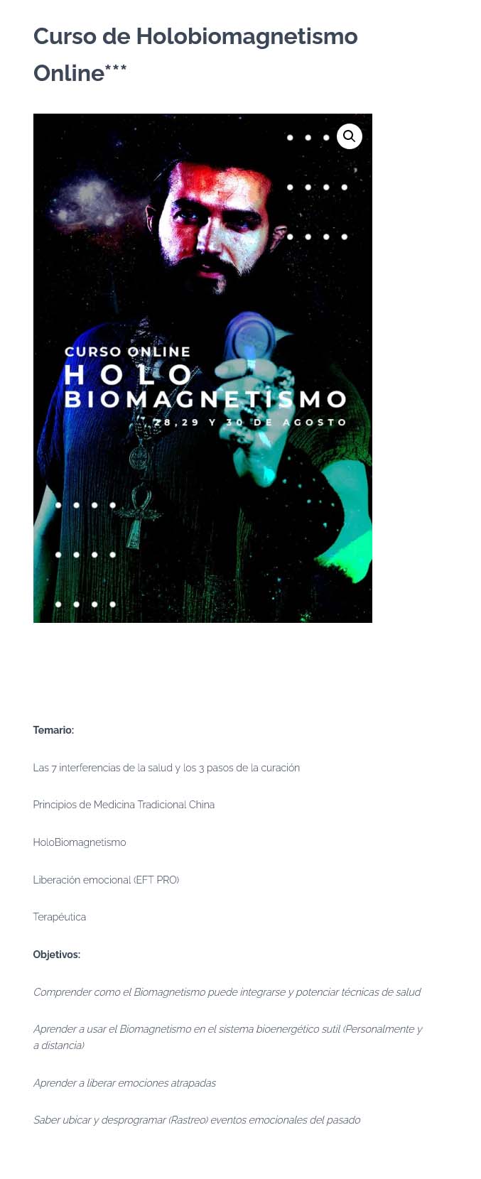 Curso de Holobiomagnetismo