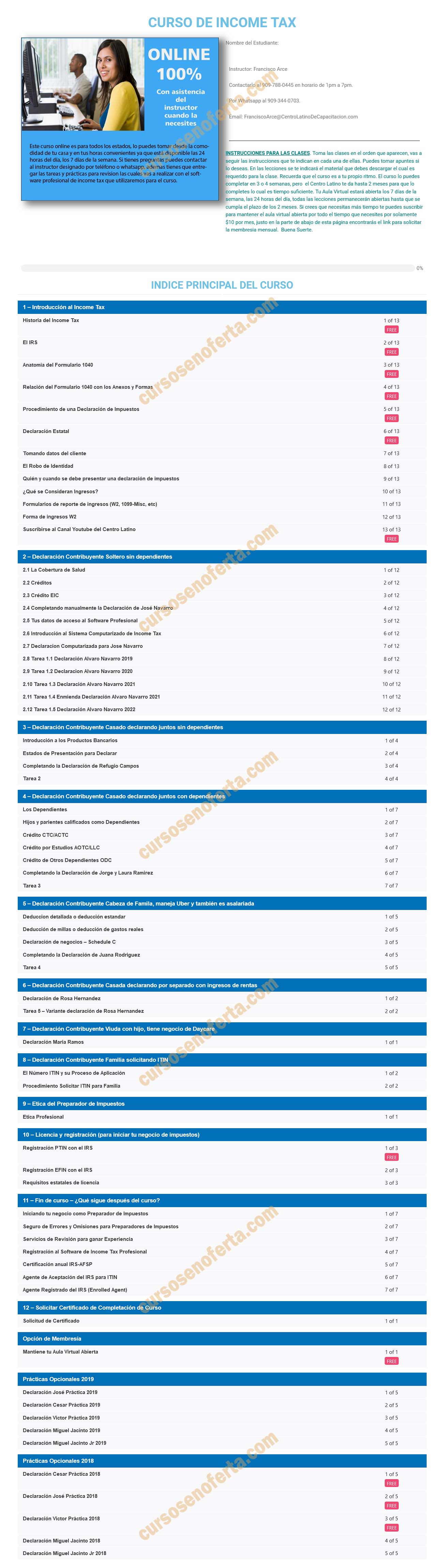 Curso de Income Tax para principiantes