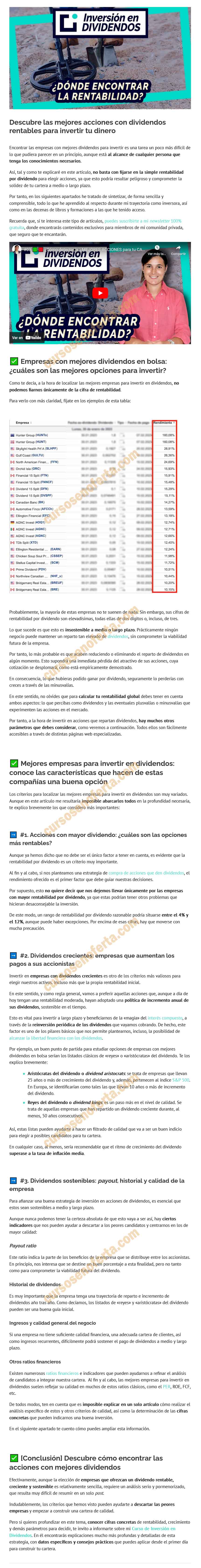 Curso de Inversión Dividendos