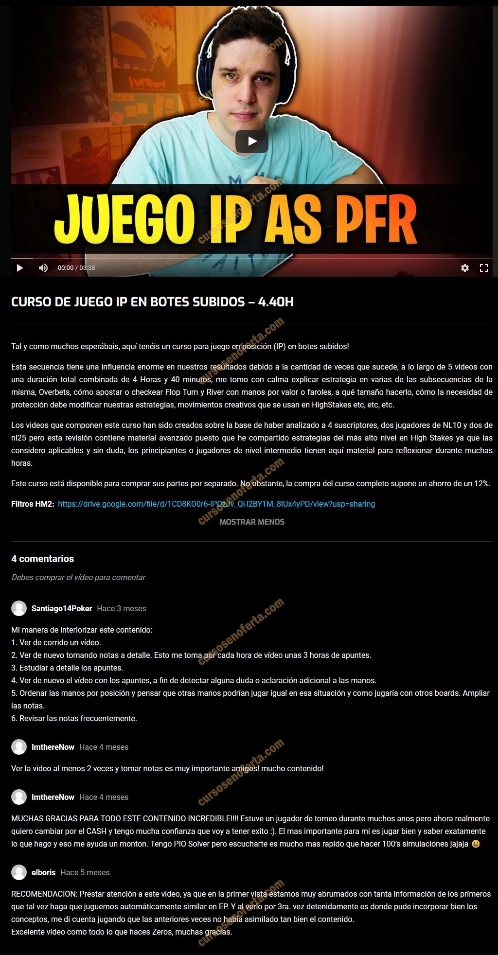 Curso de Juego IP en Botes Subidos