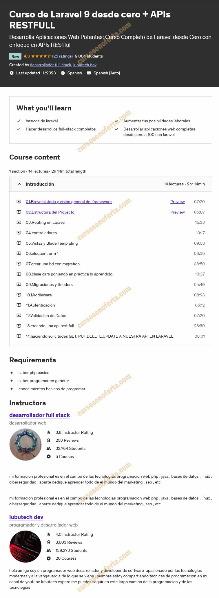 Curso de Laravel 9 desde cero APIs RESTFULL