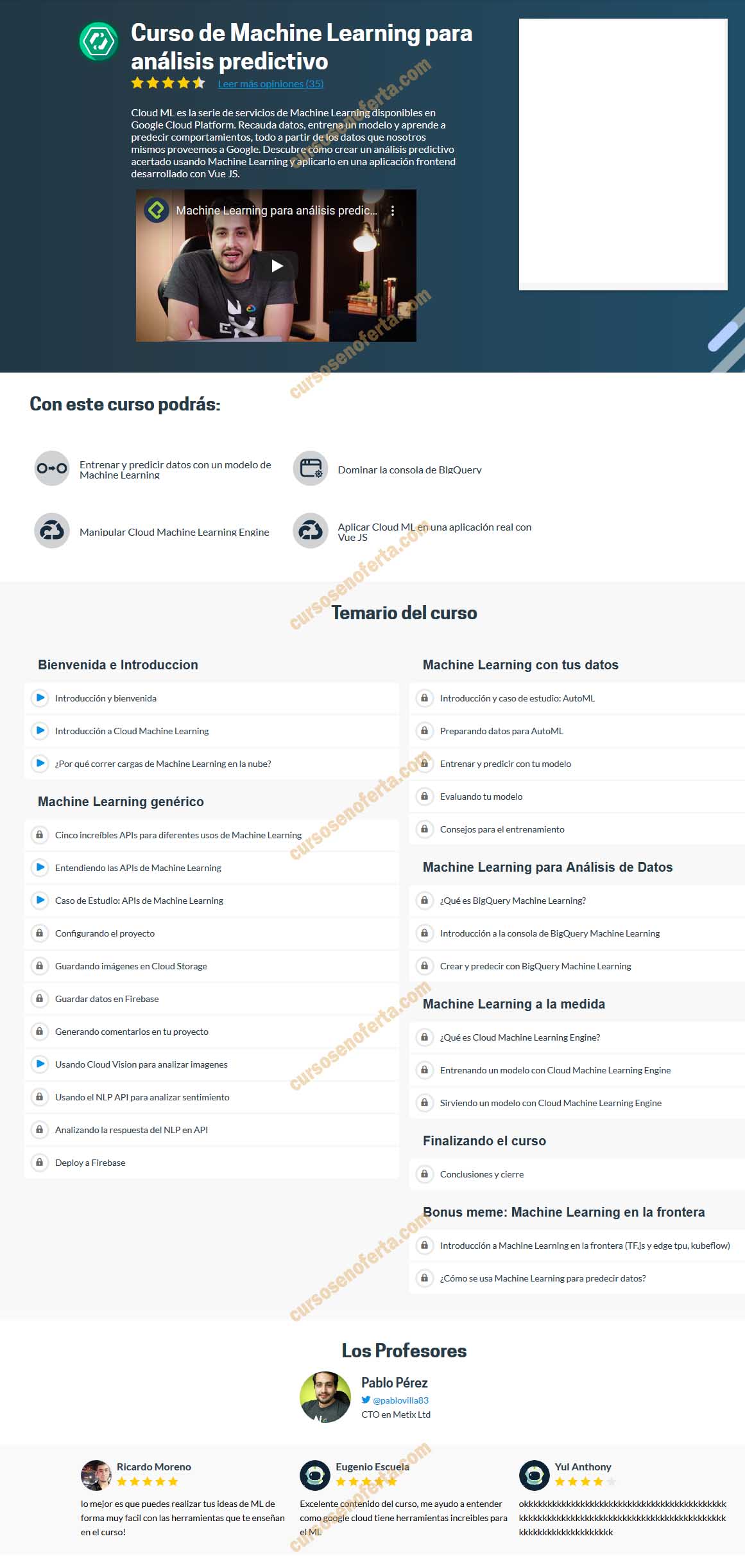 Curso de Machine Learning para análisis predictivo