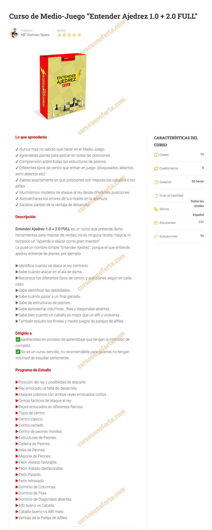 Curso de Medio Juego Entender Ajedrez 1.0 + 2.0 FULL
