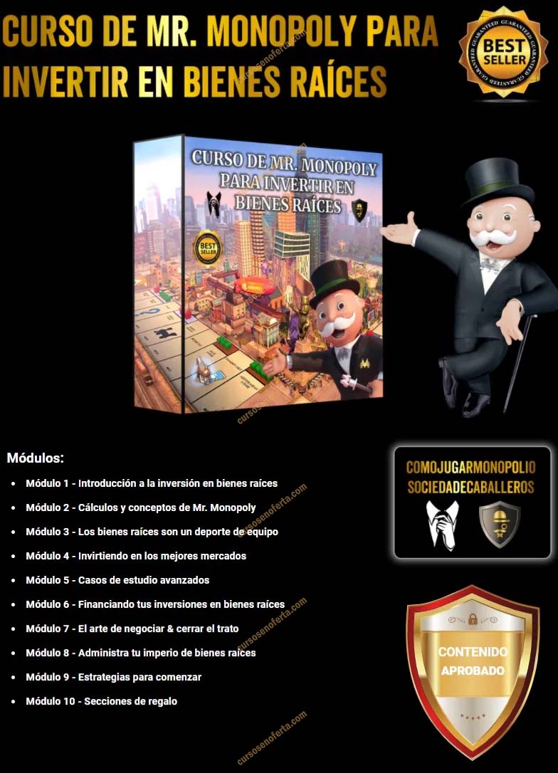 Curso de Mr Monopoly para invertir en bienes raíces