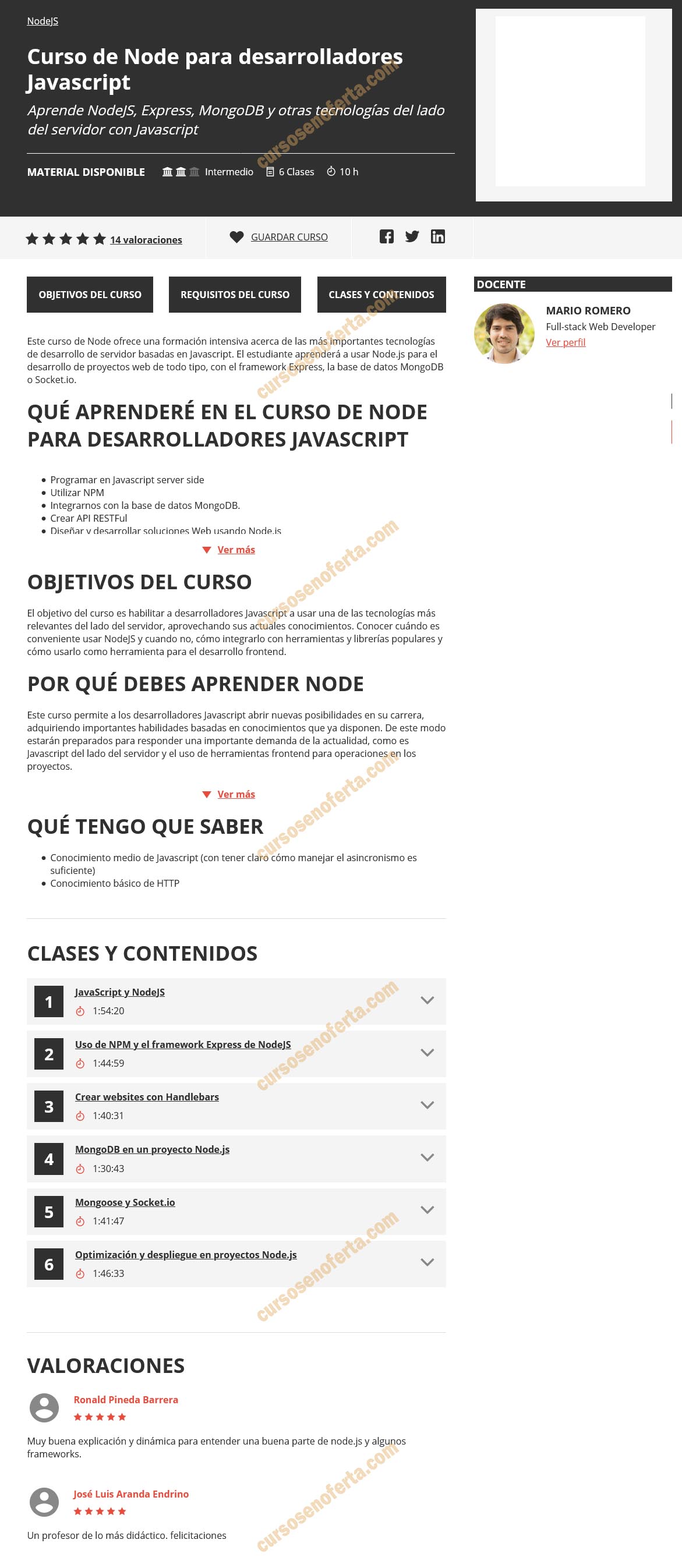 Curso de Node para desarrolladores Javascript