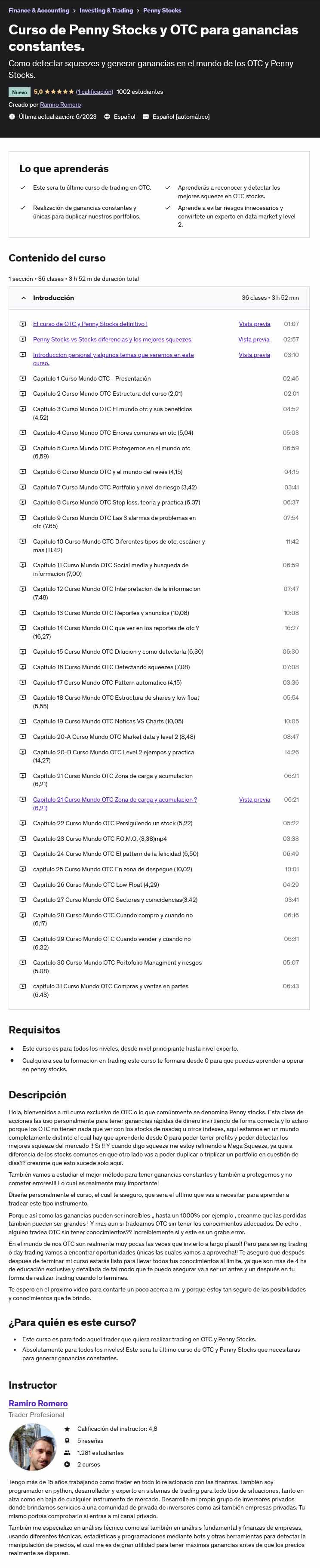 Curso de Penny Stocks y OTC para ganancias constantes