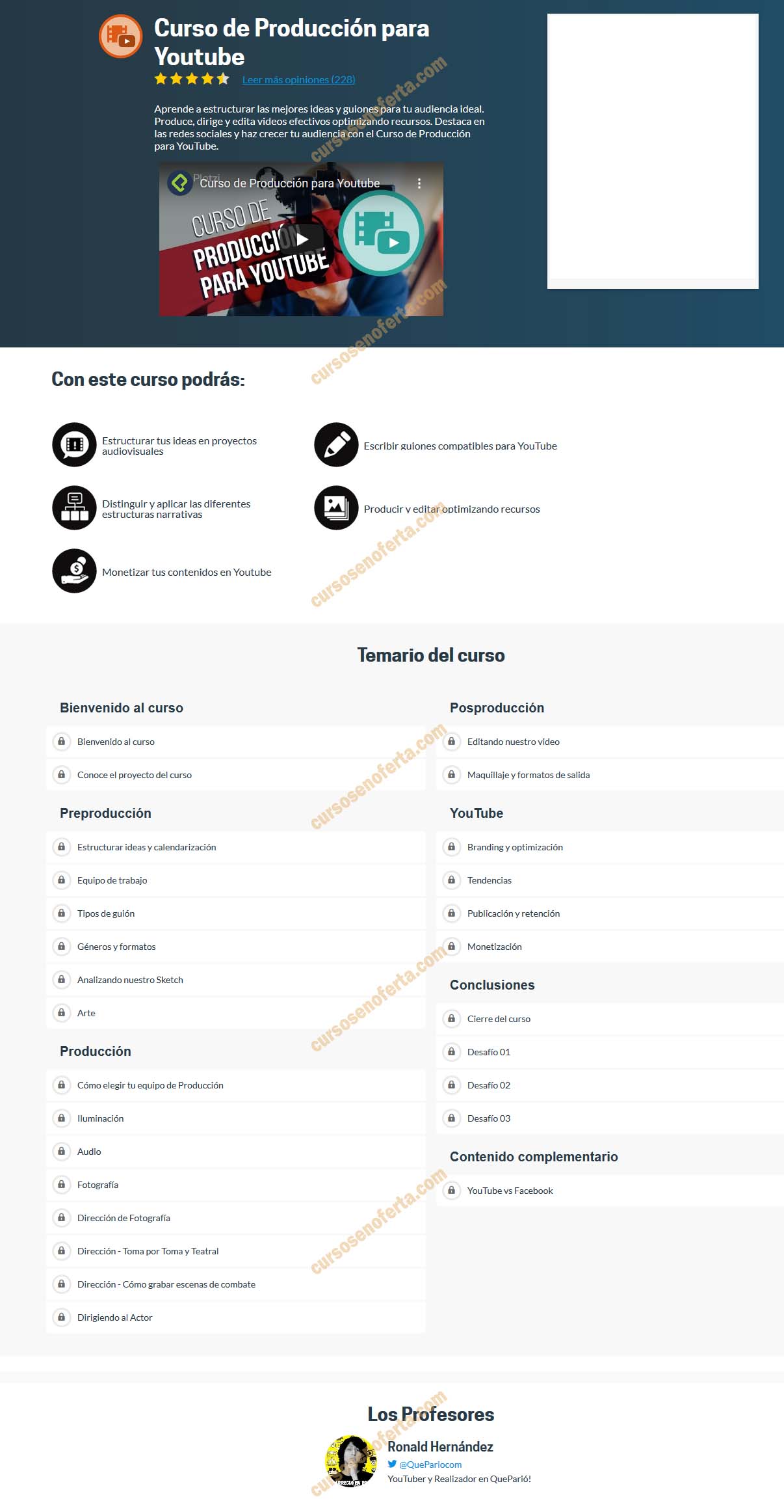 Curso de Producción para Youtube